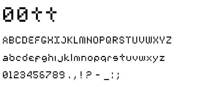 00tt font