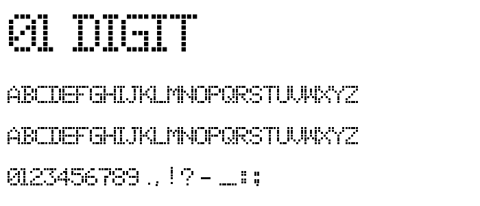 01_Digit font