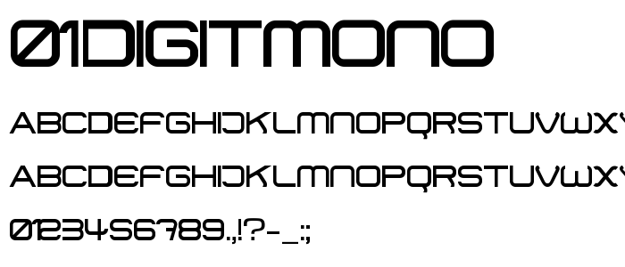 01_Digitmono font