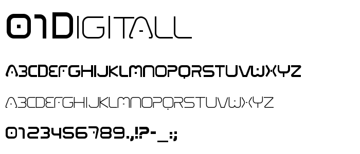 01_Digitall font
