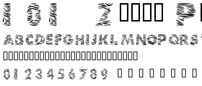 101__Zebra_Print font