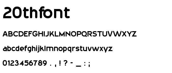 20thfont font