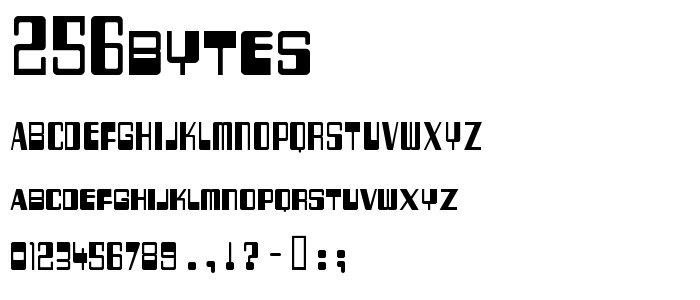 256bytes font