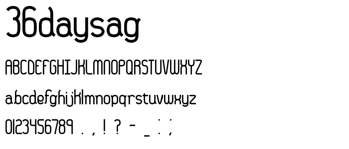 36daysag font