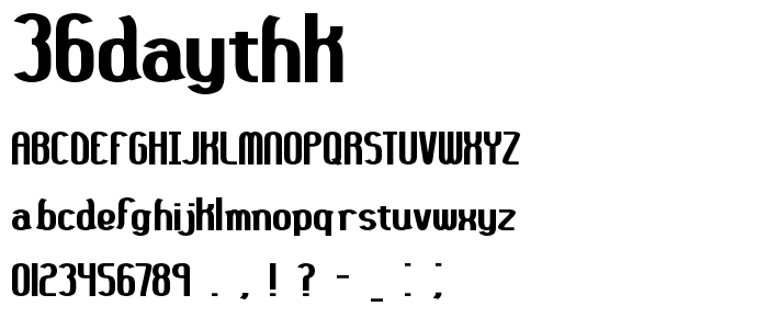 36daythk font