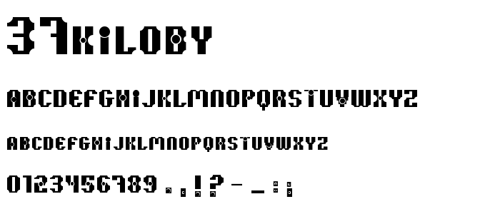 37kiloby font