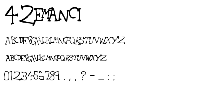 42emanci font