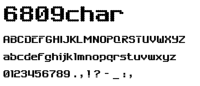 6809char font