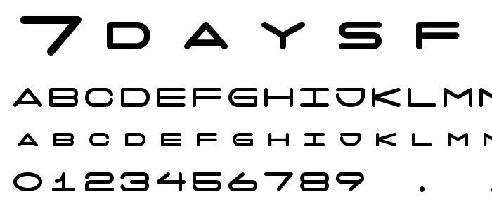 7daysfat font