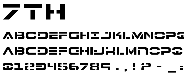 7th font