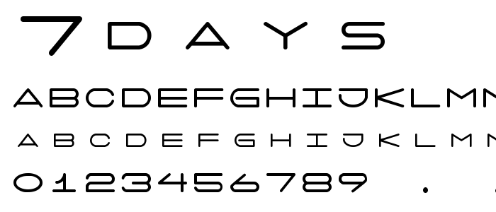 7days font