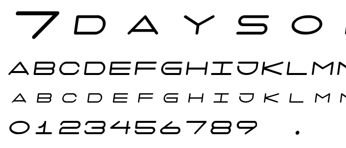 7daysoblique font