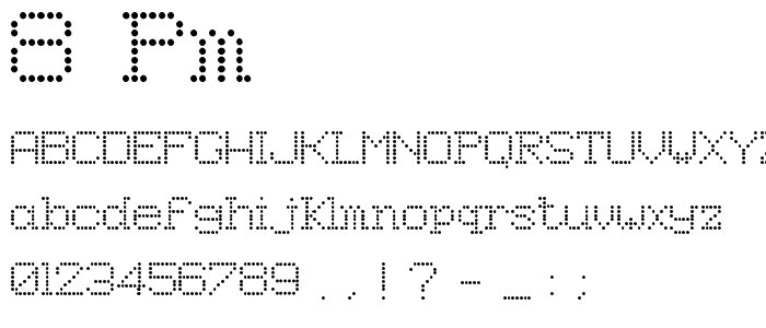 8_Pm font