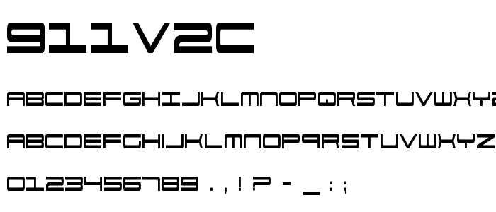 911v2c font