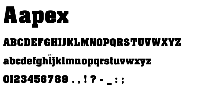 Aapex font