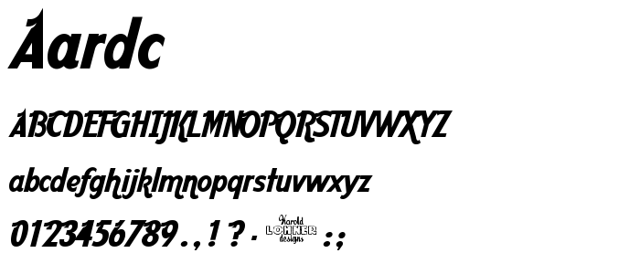 Aardc font