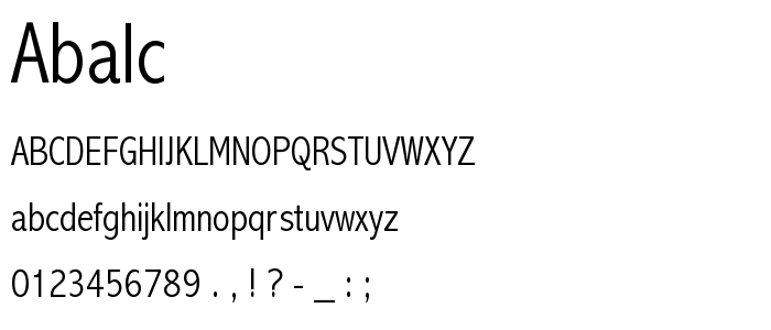 Abalc font