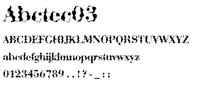 Abctec03 font