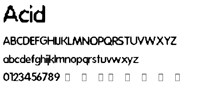 Acid font