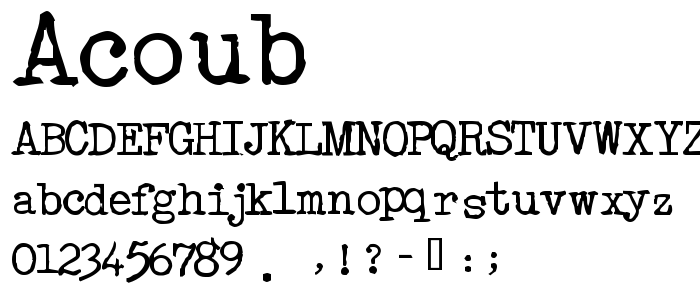 Acoub font