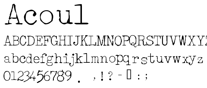 Acoul font