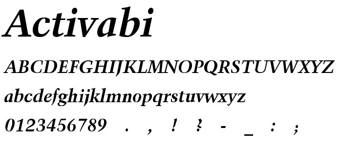 Activabi font