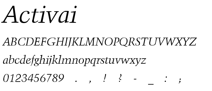 Activai font