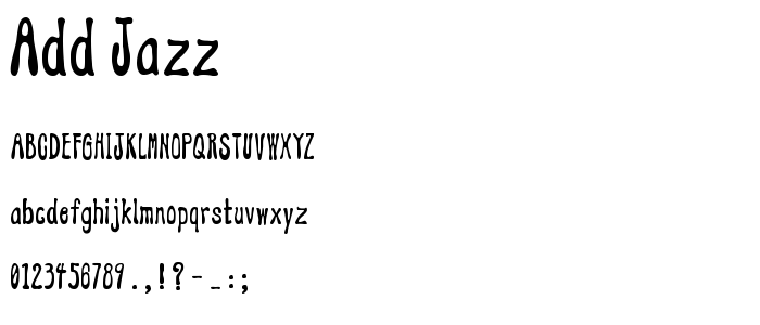 Add_Jazz font