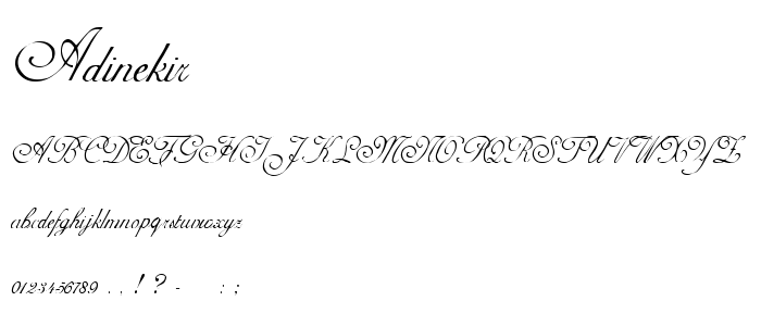 Adinekir font