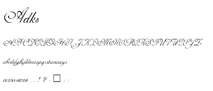 Adks font