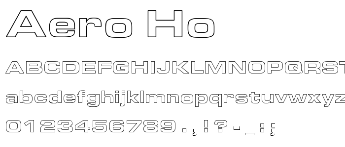 Aero_Ho font