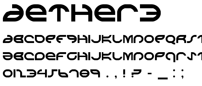 Aether3 font