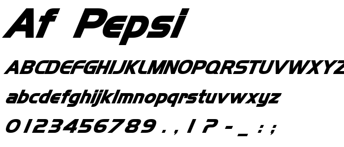 Af_Pepsi font