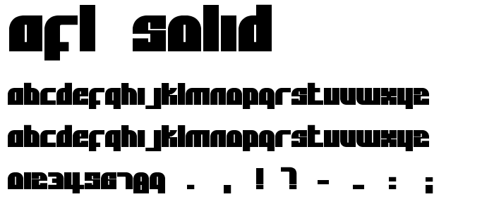 Afl Solid font