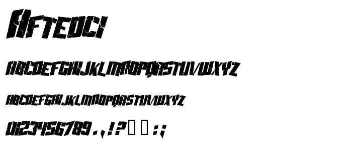 Aftedci font