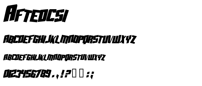 Aftedcsi font