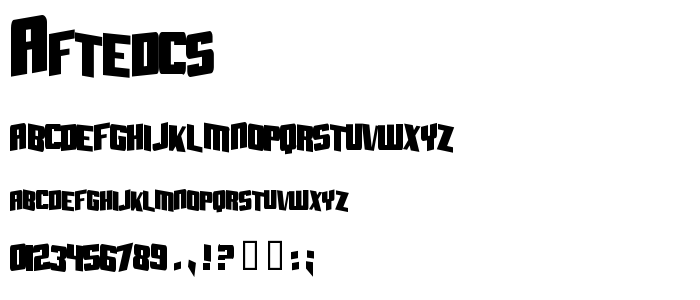 Aftedcs font