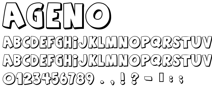 Ageno font