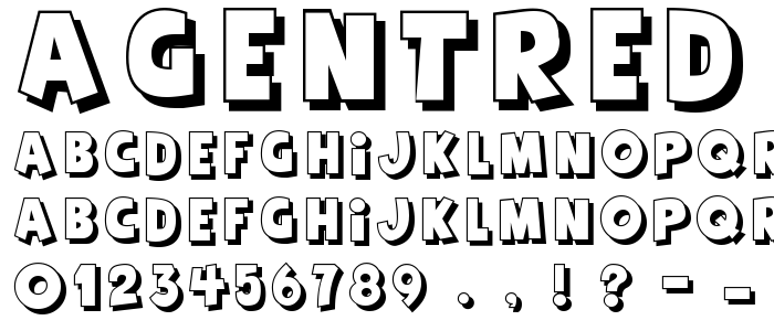 Agentred font