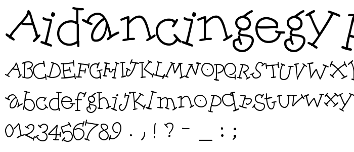 Aidancingegypt font