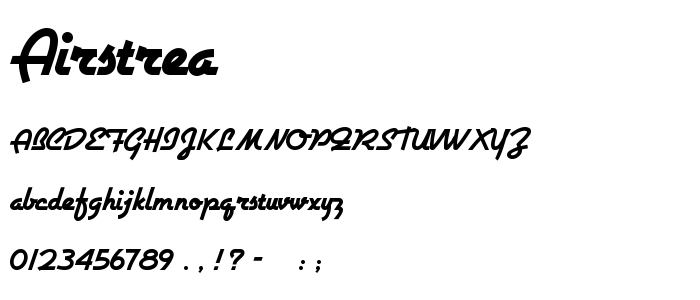 Airstrea font