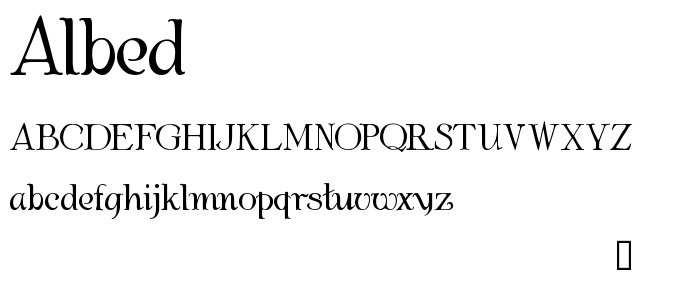 Albed font