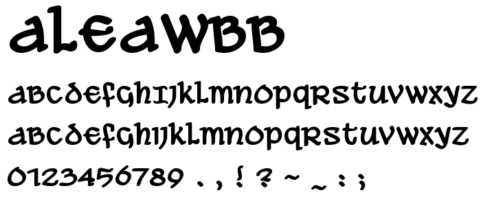 Aleawbb font