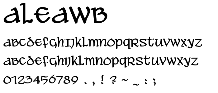 Aleawb font