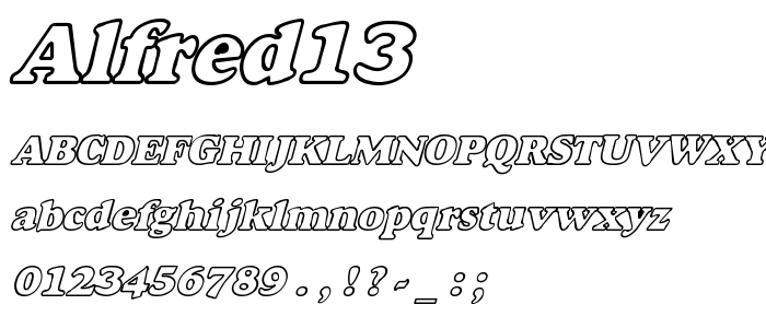 Alfred13 font