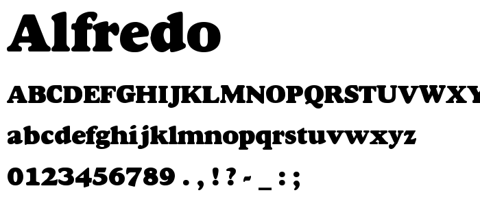 Alfredo font