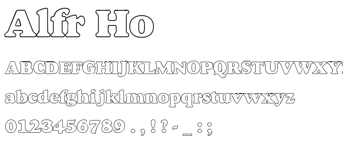 Alfr_Ho font