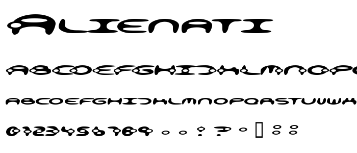 Alienati font