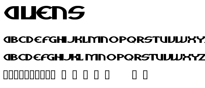 Aliens font