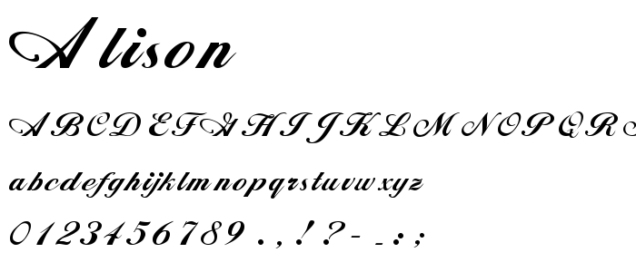 Alison font